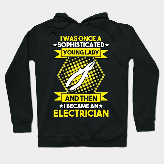 Electrician Lineman Wireman Electronics Technician Hoodie by Krautshirts